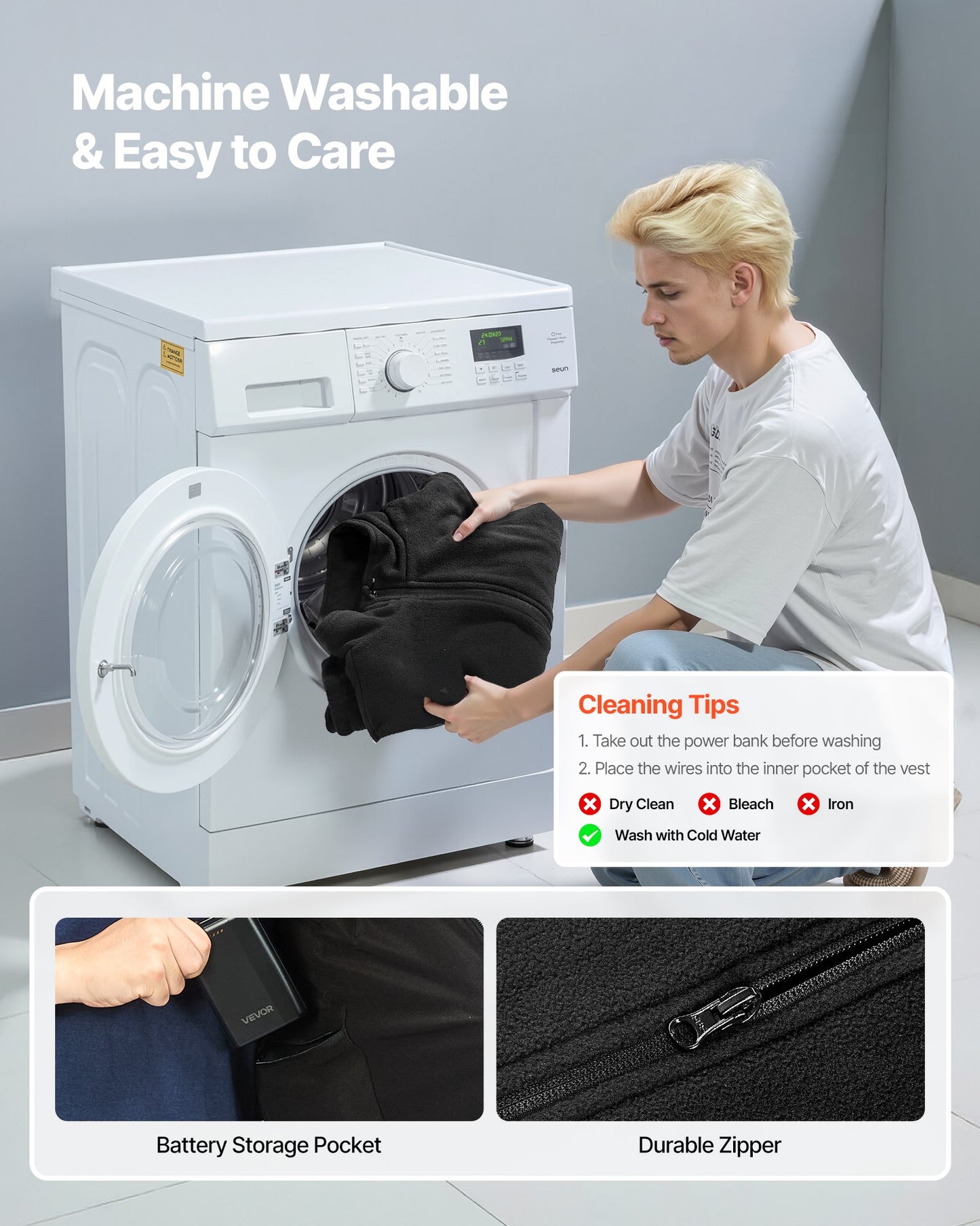 Heated Vest, Men Electric Heating Vest With 16000 MAh Battery Pack, 6 Heating Zones Lightweight Rechargeable Winter-Vest With 3 Levels, For Outdoor Hiking Camping Fishing Skiing, Size L